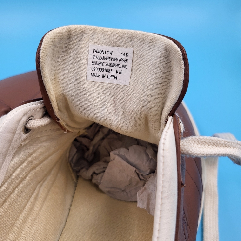 Mens Polo Ralph Lauren Tan Leather Faxon Low Top Boat Shoes Sneakers EUC sz 14 D - Picture 14 of 14